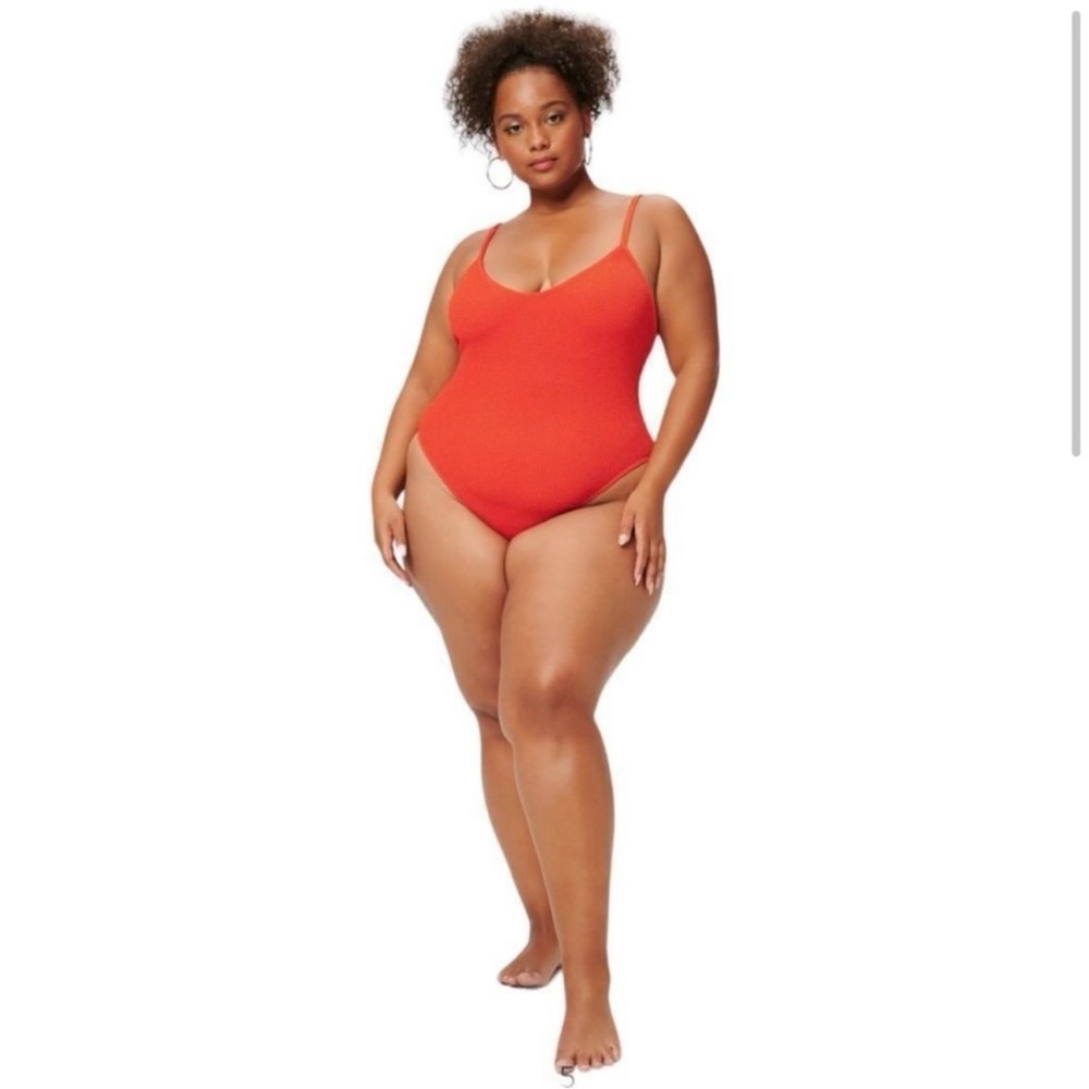 Good American bright poppy  One Piece Swimsuit